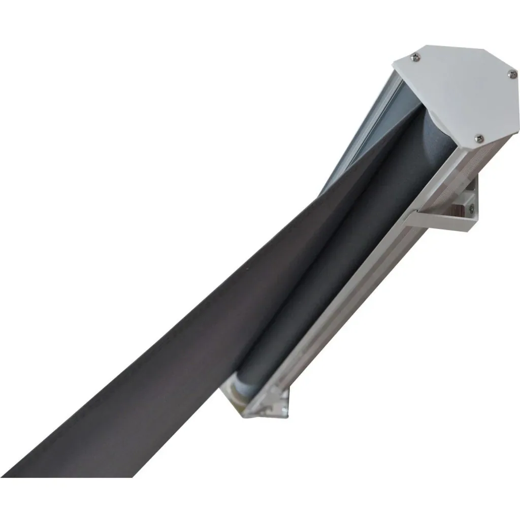 Markise 122cm x 70cm Balkonmarkise Faltarm Seilzug grau