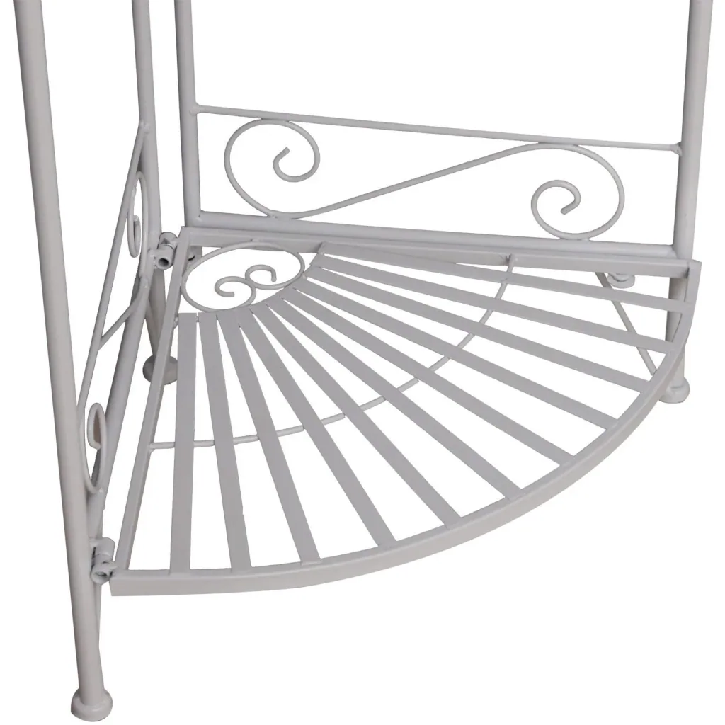 Badregal Pflanzregal Standregal Bücherregal Lagerregal Aufbewahrungsregal faltbar Metall Weiß 46 x 31 x 157 cm