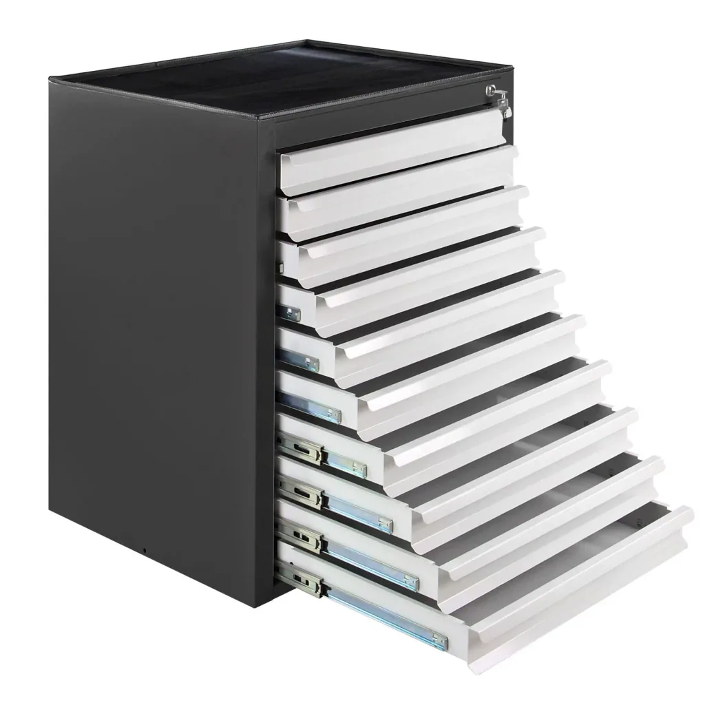 Schubladenschrank / Werkzeugschrank mammut, 10 Schubladen, RAL 7016 / 7035