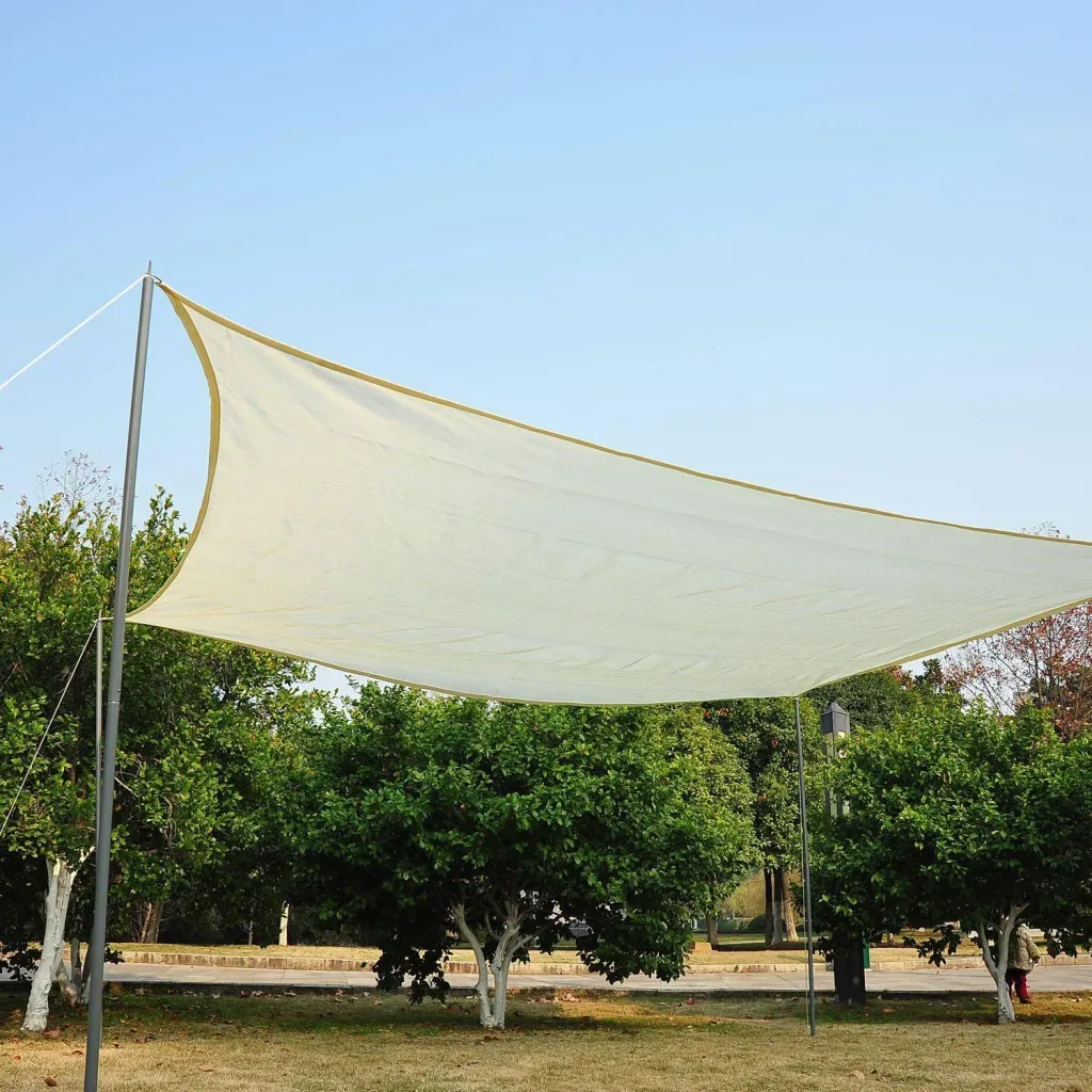 Sonnensegel (3x3m cream) Quadrat HDPE - atmungsaktiv