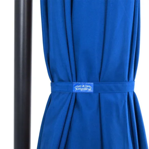 Sonnenschirm faltbar Aluminium blau mit Pendel Ø 330 cm