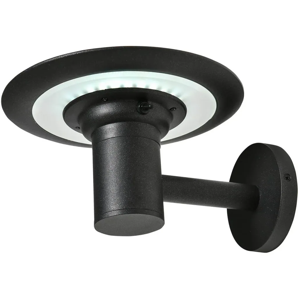 Solar-Außenlampe mit 2 Leuchtstufen, Vintage-Look, schwarz, 25 x 23,5 x 22 cm