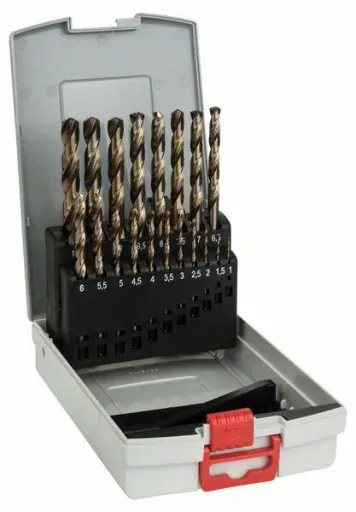 Metallbohrer-Set HSS-Co ProBox, DIN 338 (Kobaltlegierung), 110 mm, 19-teilig
