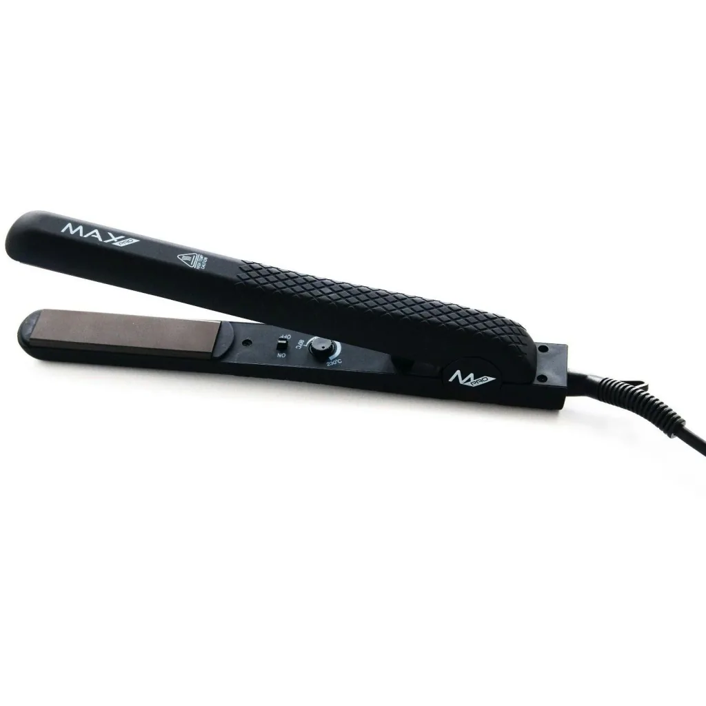 Max Pro Gloss Stylingzange Schwarz inkl. Hitzeschutzmatte & Schutztasche