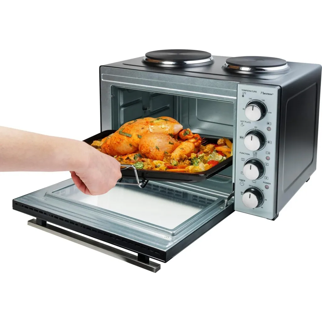 Kleinküche Grill- Backofen mit Grillspieß, 31 Liter