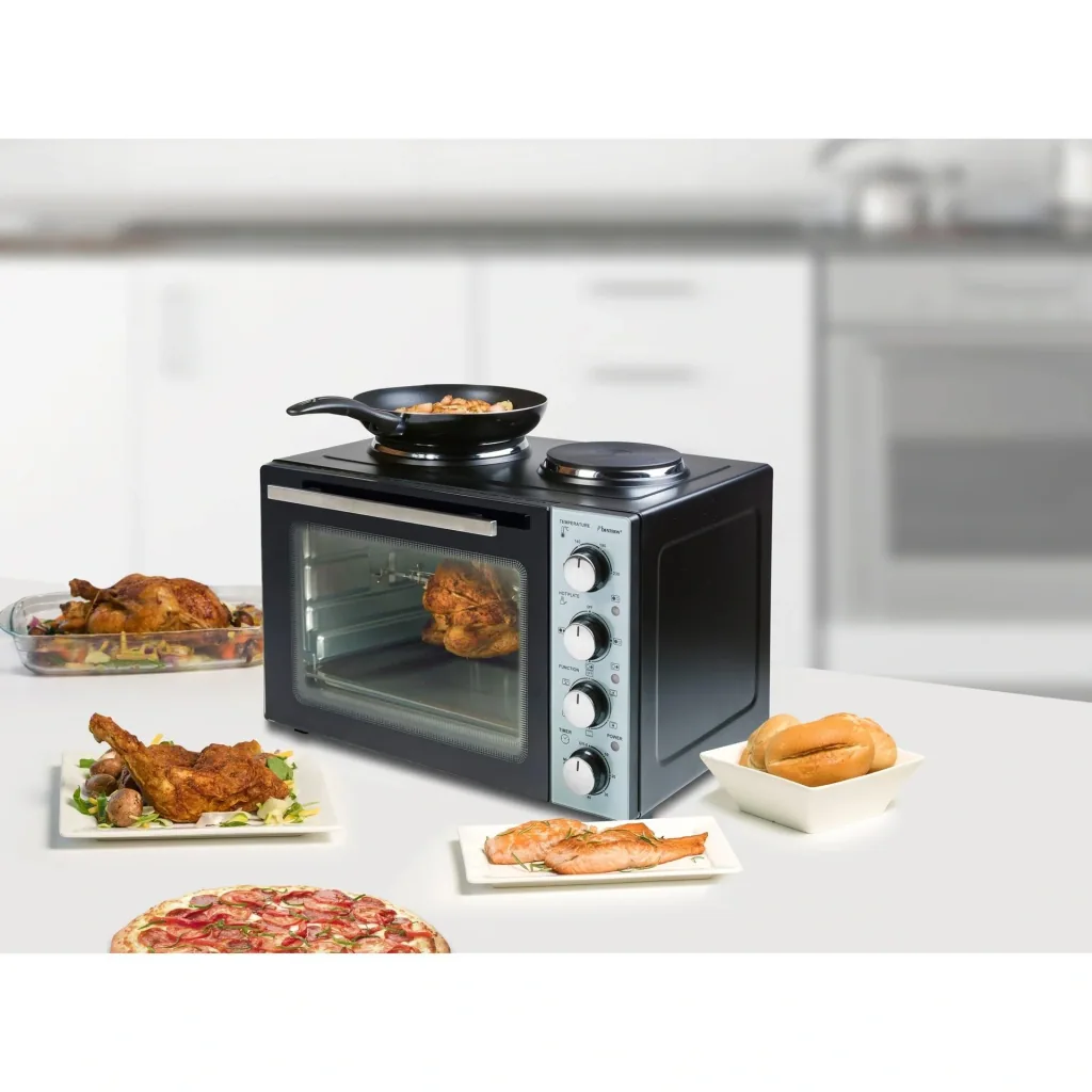 Kleinküche Grill- Backofen mit Grillspieß, 31 Liter