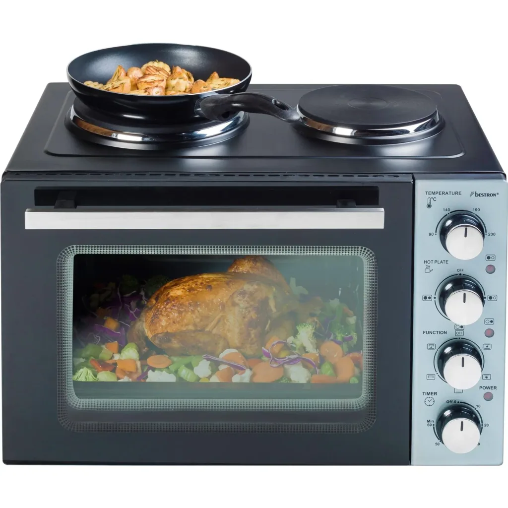 Kleinküche Grill- Backofen mit Grillspieß, 31 Liter