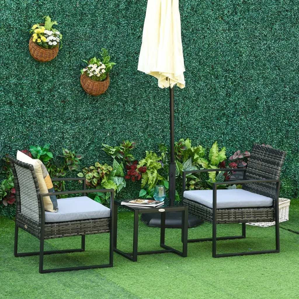 Polyrattan Sitzgruppe als 5-tlg. Set schwarz