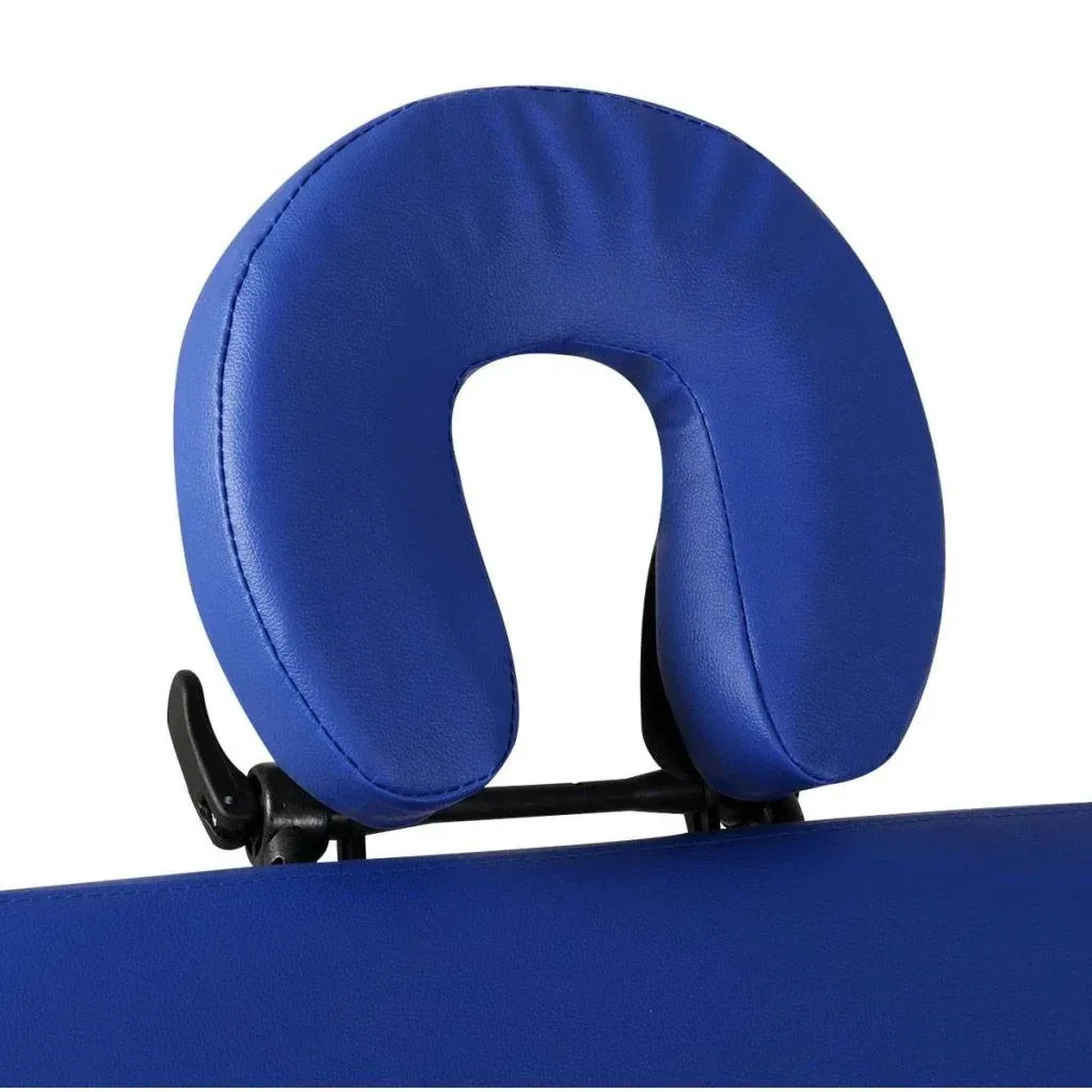 Klappbarer Massagetisch mit 2 Zonen Aluminiumrahmen blau
