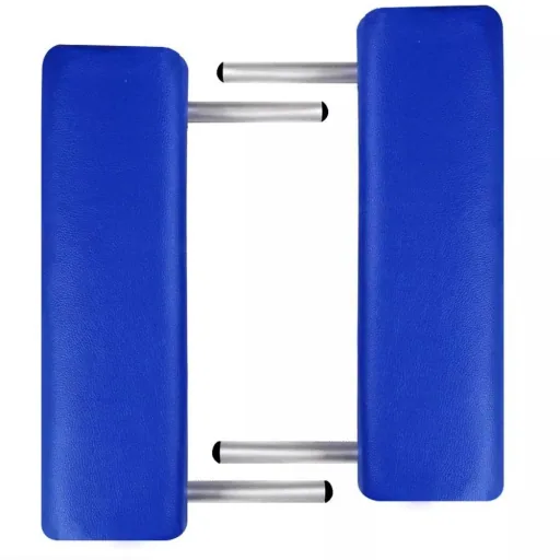 Klappbarer Massagetisch mit 2 Zonen Aluminiumrahmen blau
