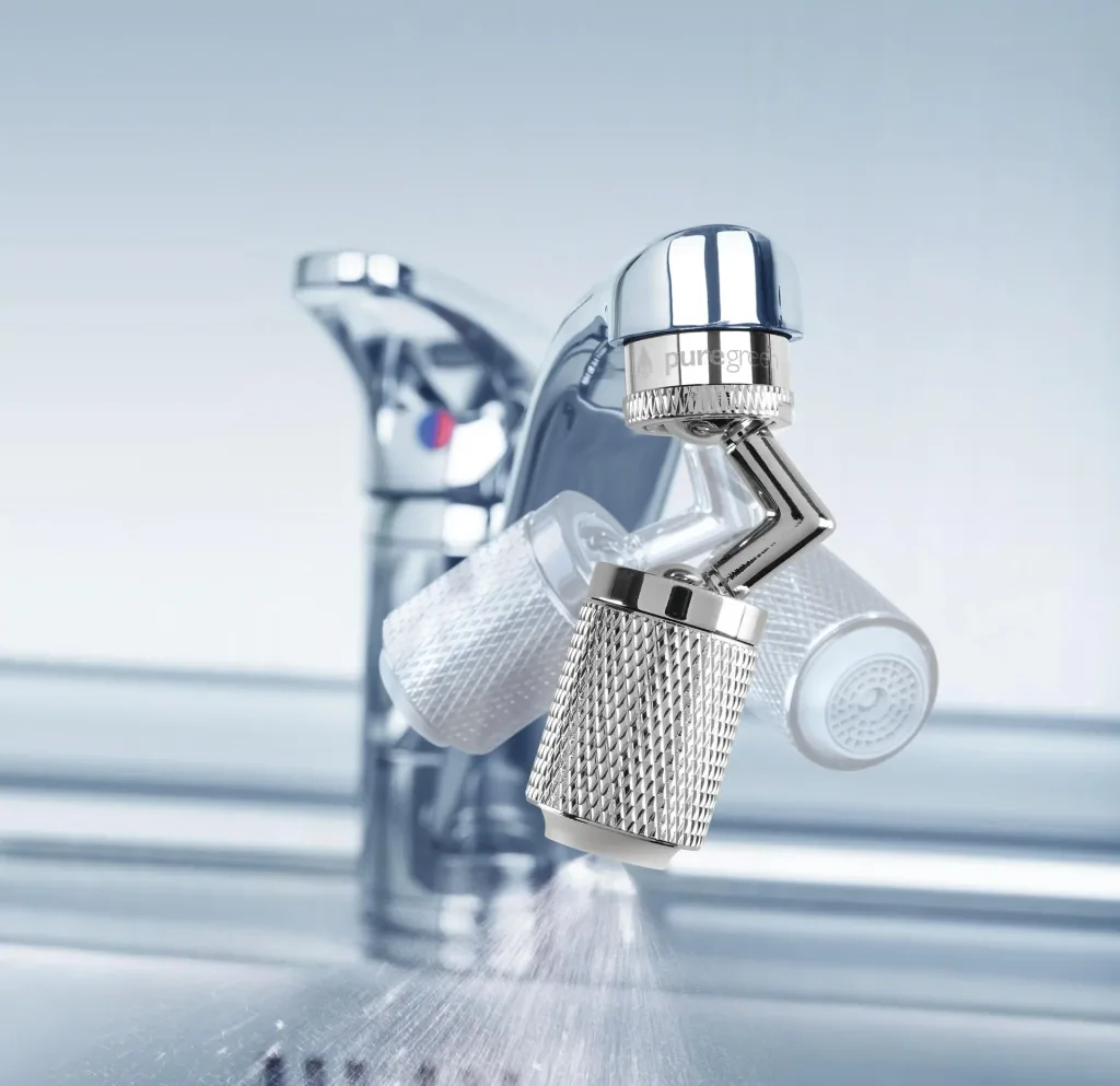 Strahlregler für Wasserarmaturen, Edelstahl mit Gelenk