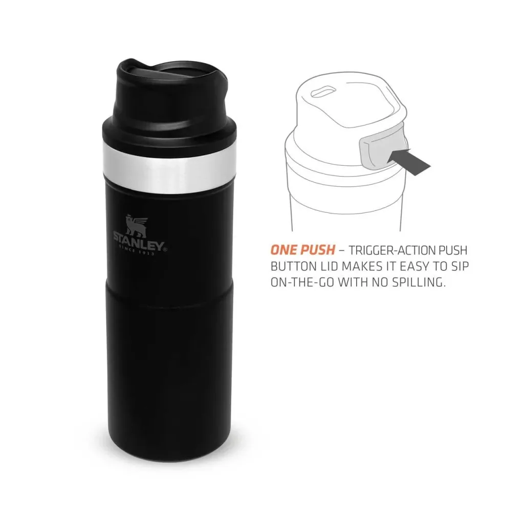 Trigger-Action Travel Mug 0,35 l, Matte Black, Vakuumisolierung, Einhandbedienung