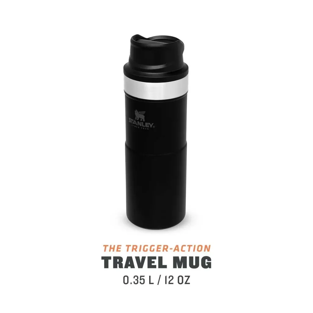 Trigger-Action Travel Mug 0,35 l, Matte Black, Vakuumisolierung, Einhandbedienung
