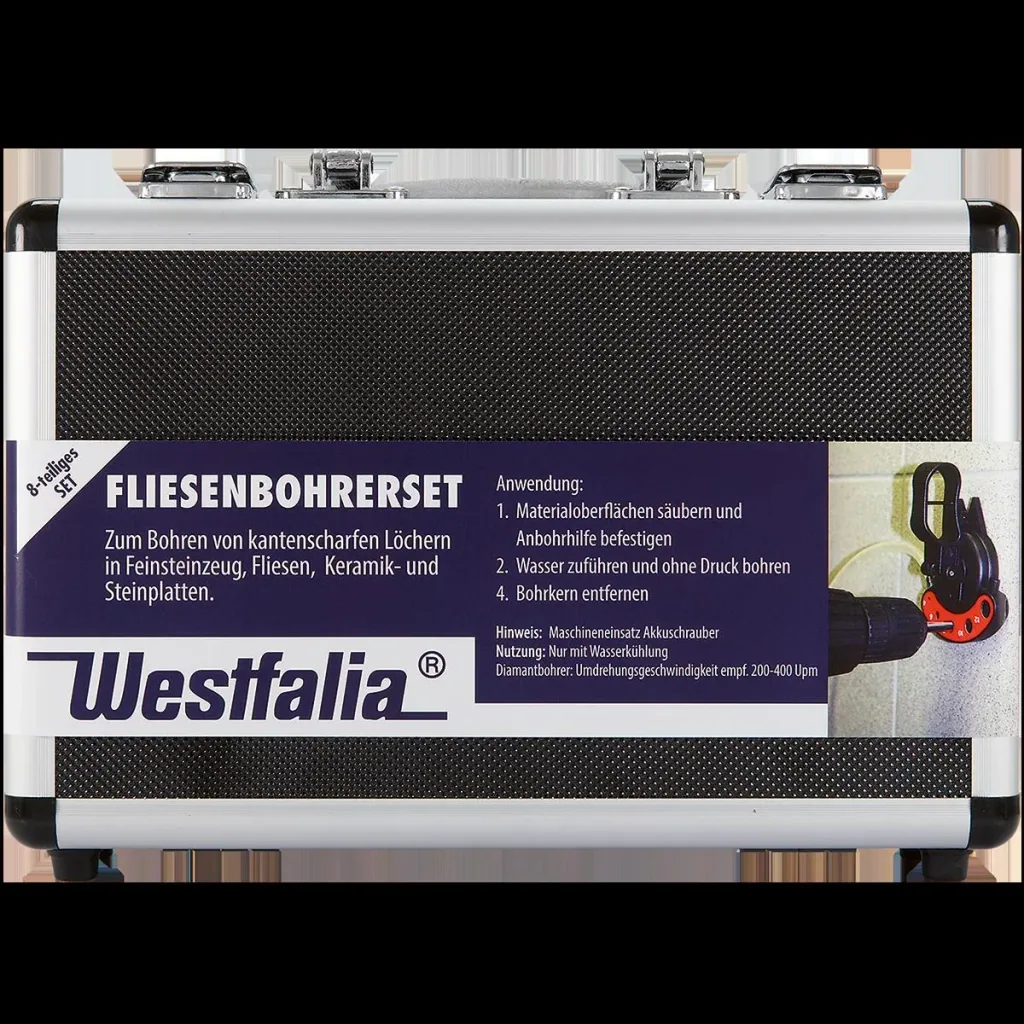 Fliesenbohrer Komplett Set, 8 teilig
