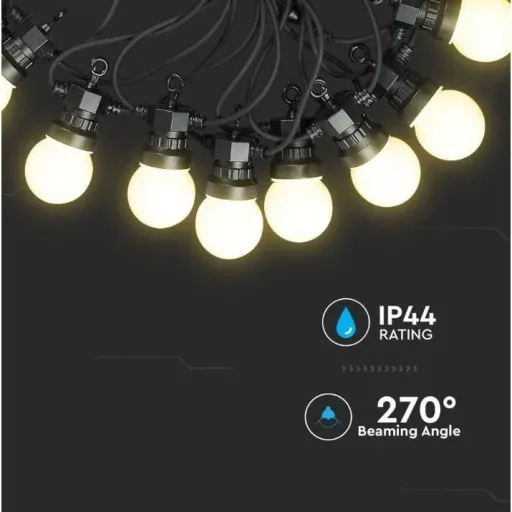 VT-70510 Lichterkette - Wasserdicht - 10 LED-Lampen - 3000K - 5M