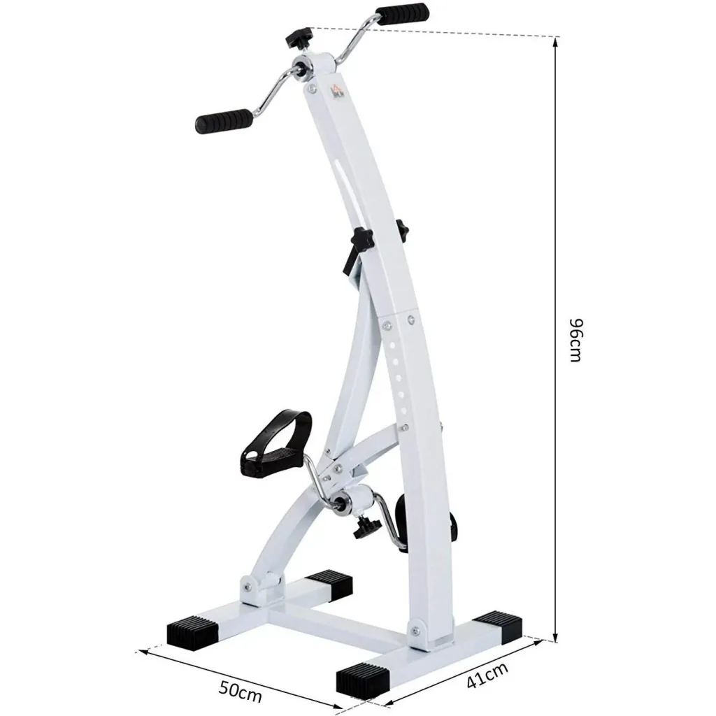 Heimtrainer Bewegungstrainer Pedaltrainer für Senioren Weiß
