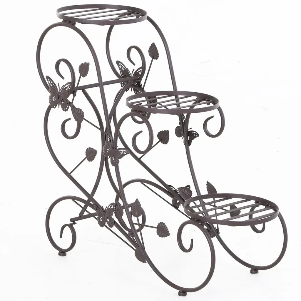 Dreistufiges Blumenständer bronze