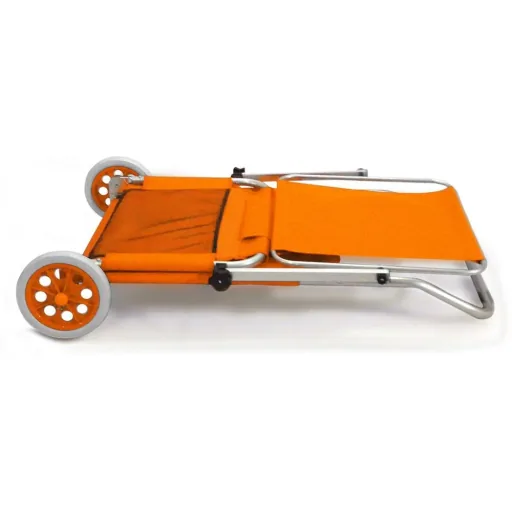 Liege Mobile Kreta Orange Aluminium mit 2 Rädern