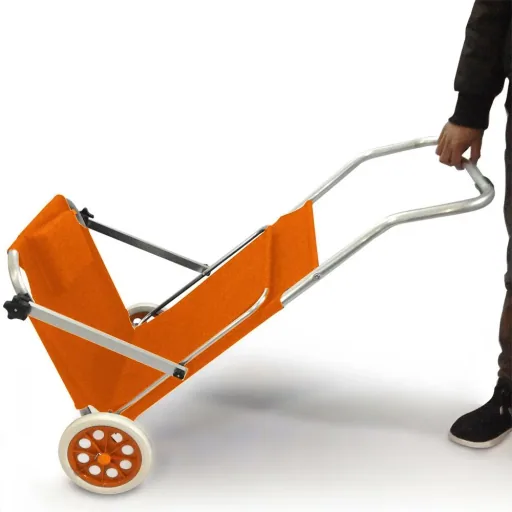 Liege Mobile Kreta Orange Aluminium mit 2 Rädern