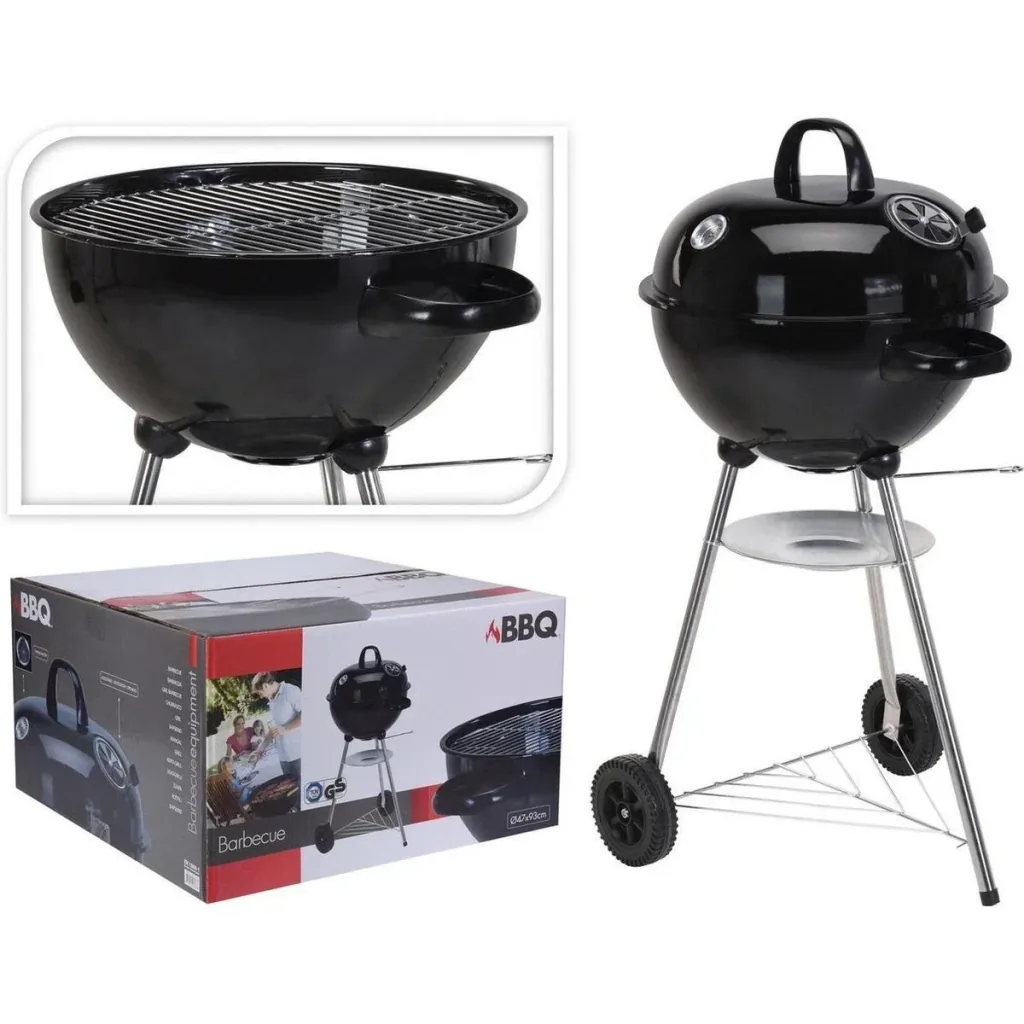 BBQ Collection Holzkohlegrill auf Rädern mit Thermometer - Ø47 cm inkl. Schutzhülle