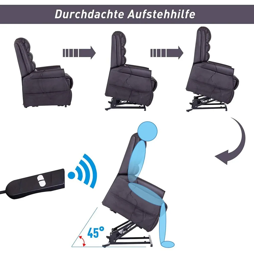 TV Sessel mit elektronischer Aufstehhilfe und Massagefunktion