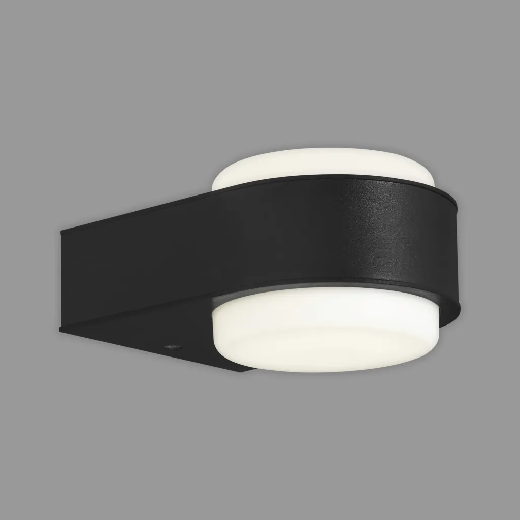 HANAU LED Außenwandleuchte, schwarz, IP44, 6,5 Watt, 650 lm, 4.000 K