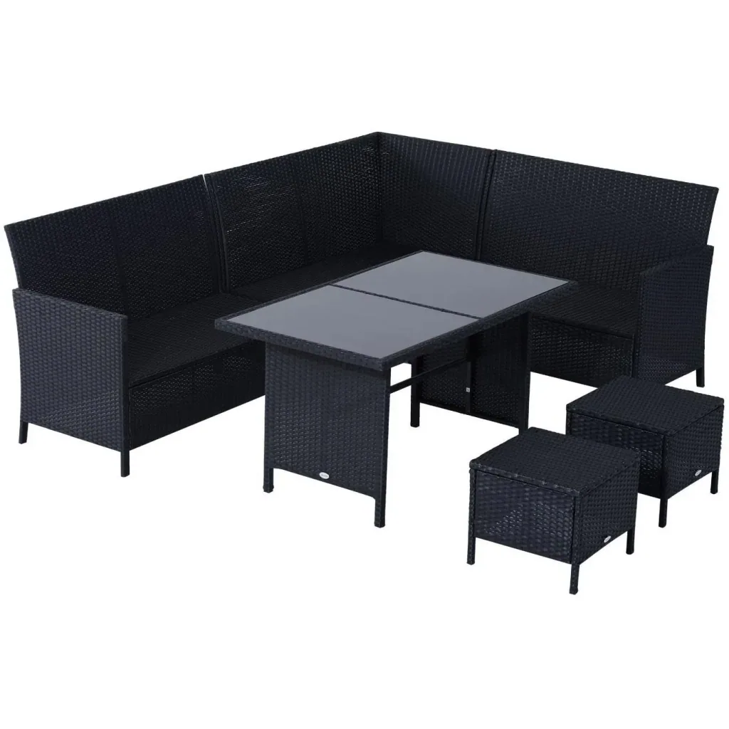 Polyrattan Sitzgruppe als 18-teiliges Set