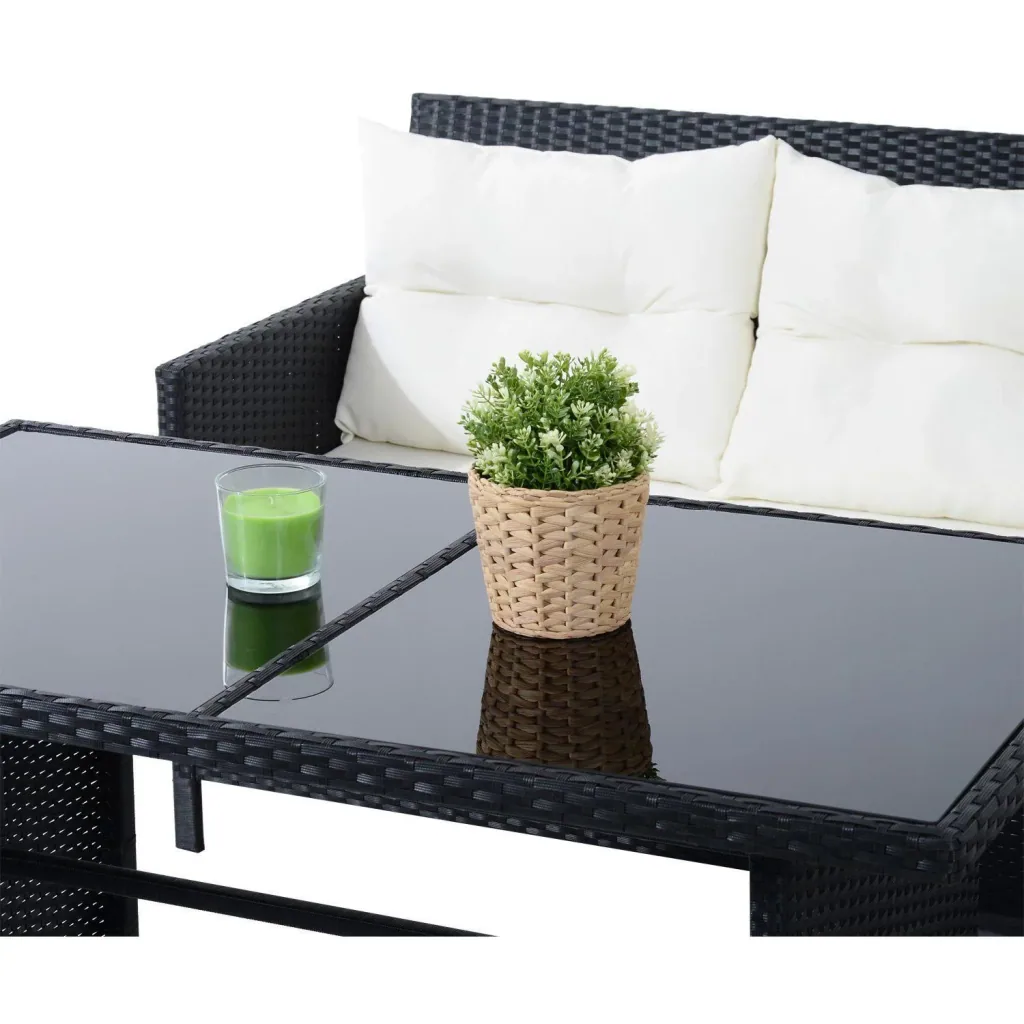 Polyrattan Sitzgruppe als 18-teiliges Set