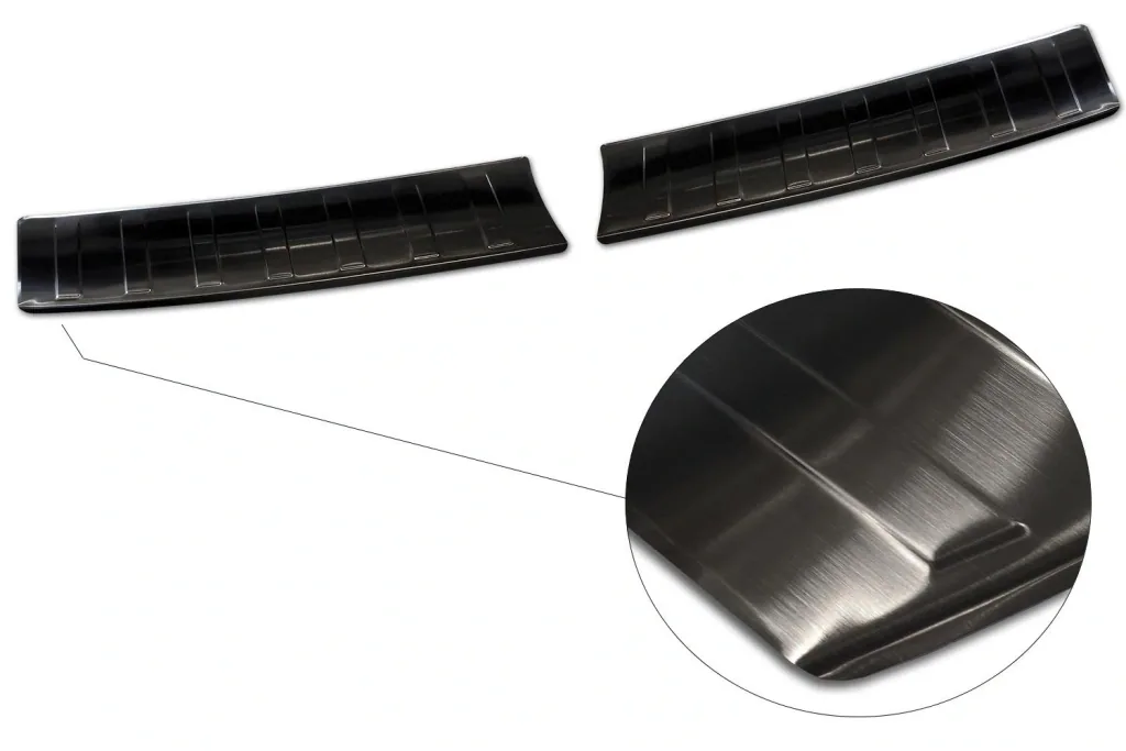 Edelstahl Ladekantenschutz, Mokka II B, 2020>, graphite/black, Erstausrüster Qualität, gebürstet