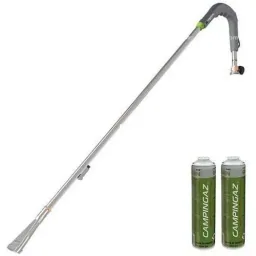 Campingaz GT2000PZ Unkrautbrenner mit Piezo-Zündung und 4 zusätzlichen Gasflaschen