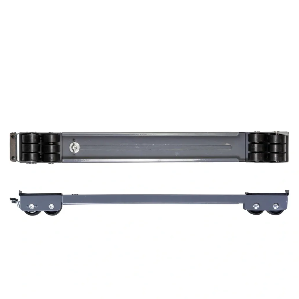 Transportschiene MM 1199 2 teilig, 45-70 cm, ausziehbar, 12 Bockrollen Ø 30 mm, Feststeller, Tragkraft 500 kg