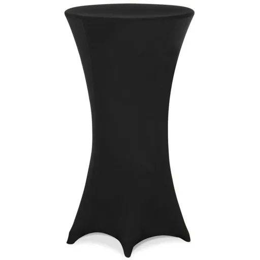 Tischabdeckung schwarz Ø80cm