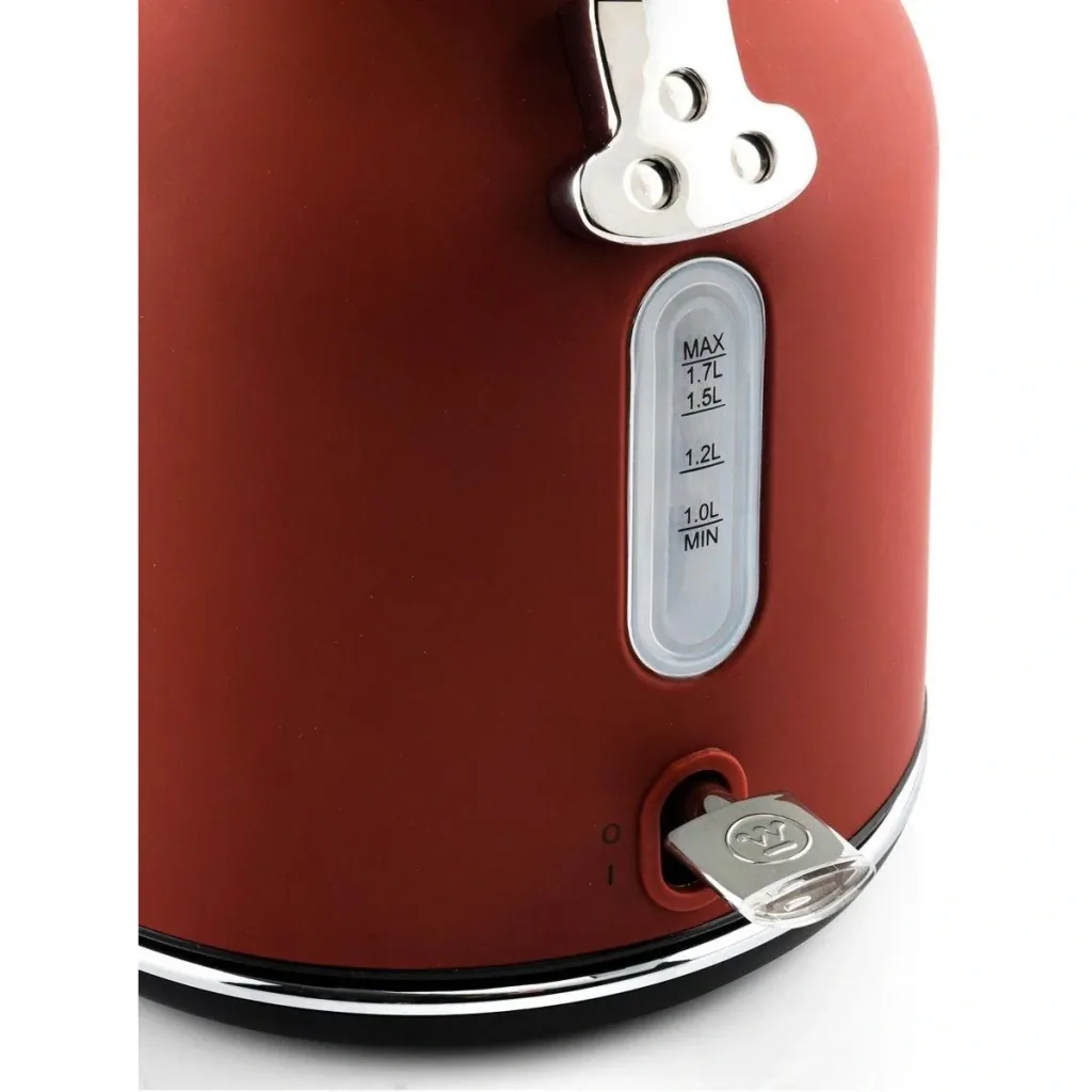 Retro-Wasserkocher - 1,7 Liter - Rot