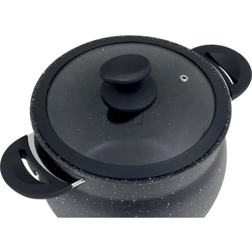 Couscous-Pfanne - 6L - Schwarz - 26x26x26 Cm