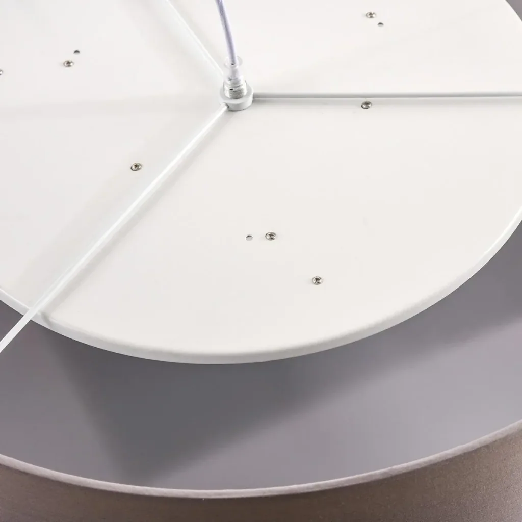 LED Deckenleuchte mit integriertem Dimmer Hellgrau+Silber+Weiß