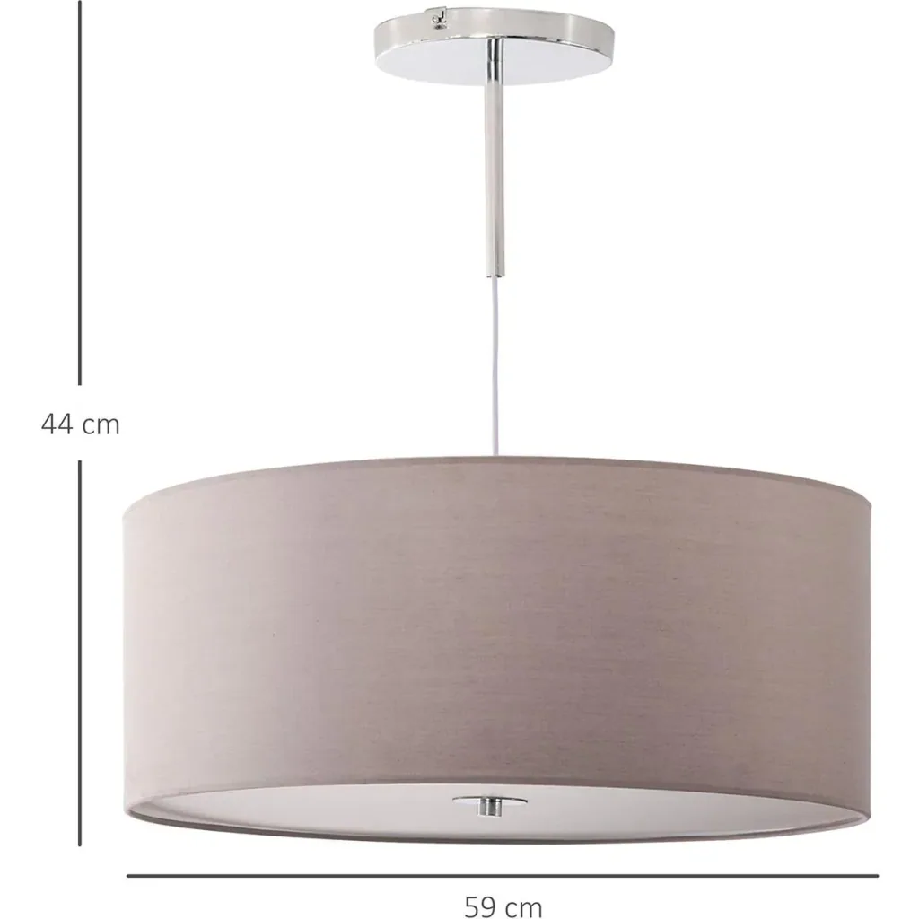 LED Deckenleuchte mit integriertem Dimmer Hellgrau+Silber+Weiß