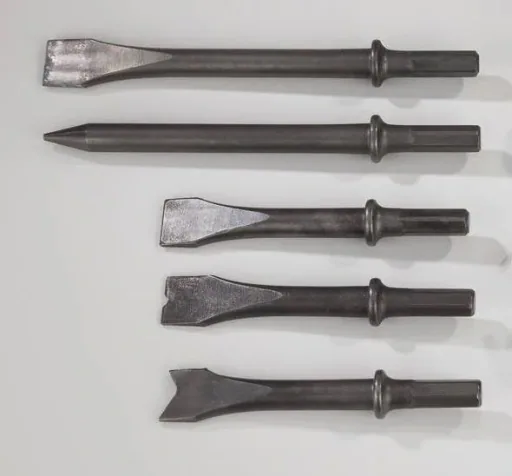 Druckluft-Meißelhammer - Set - 5 teilig