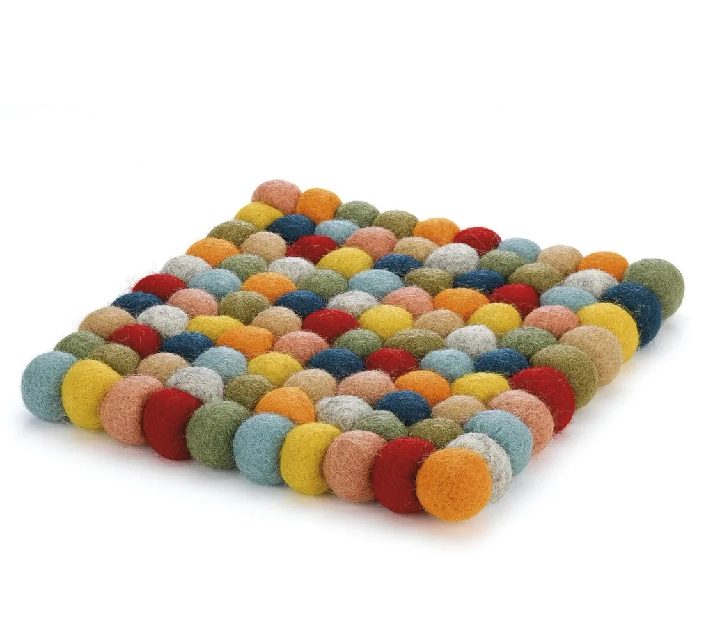 Untersetzer LANA COLORE quadratisch 21 x 21 x 3 cm Farbe bunt aus Filz