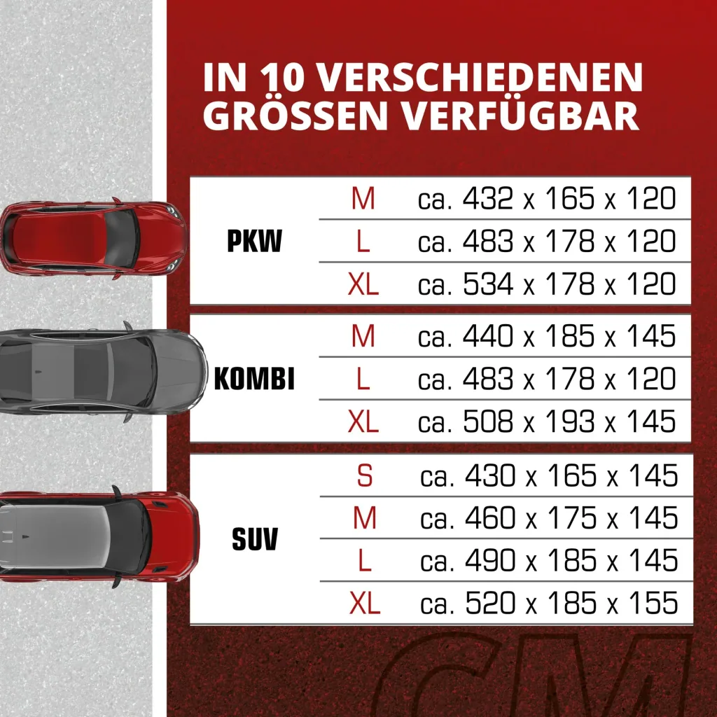 All Weather Plus SUV - Größe L - 490x185x145 cm - PVC beschichtet - grau