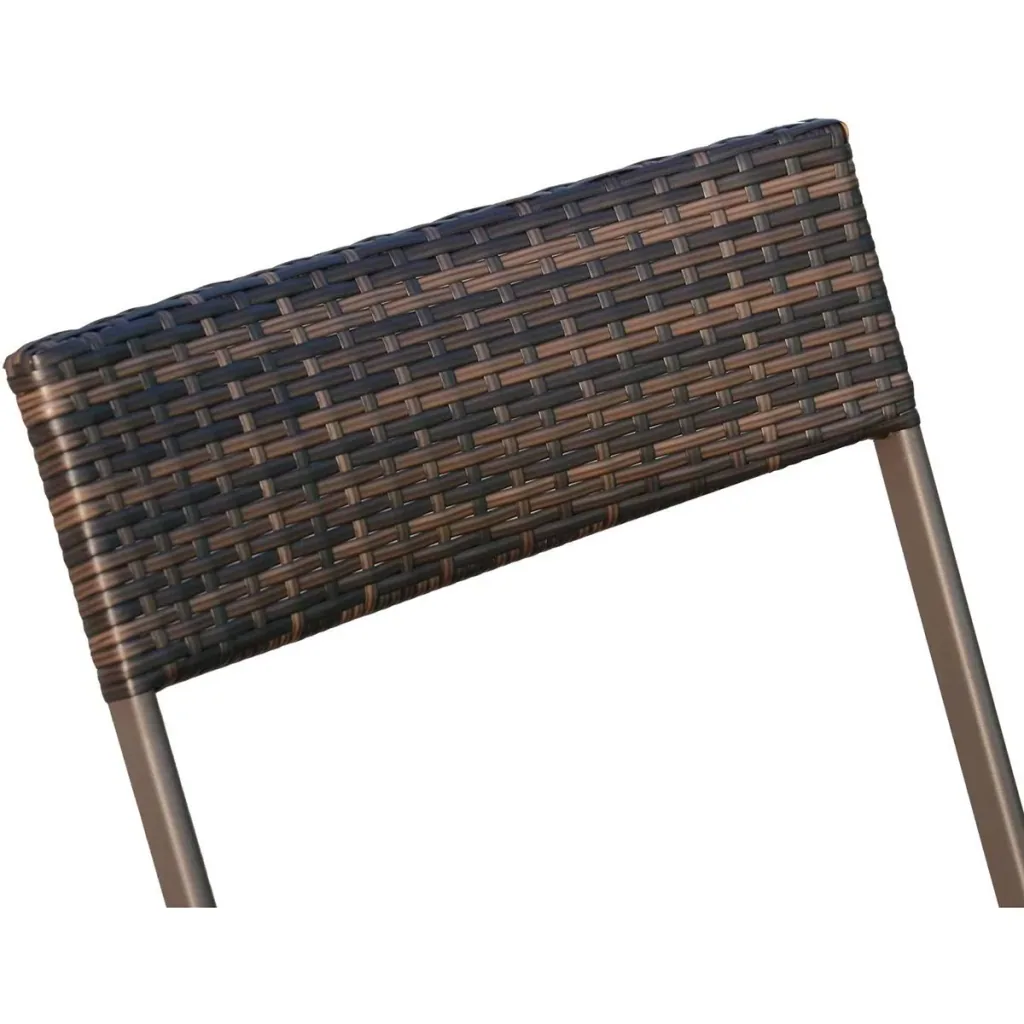 Balkonmöbel als 3-teiliges Set kaffeebraun