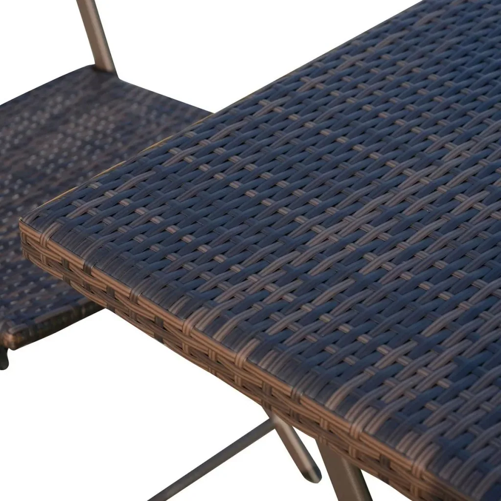 Balkonmöbel als 3-teiliges Set kaffeebraun