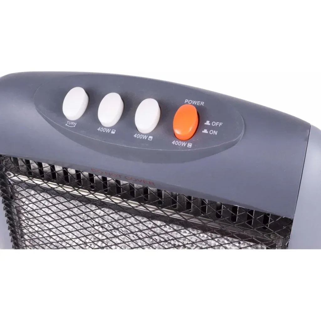 Halogen-Heizgerät - Ofen - Drei Einstellungen - 400 / 800 / 1200 Watt - Geeignet für Räume bis zu 20m2