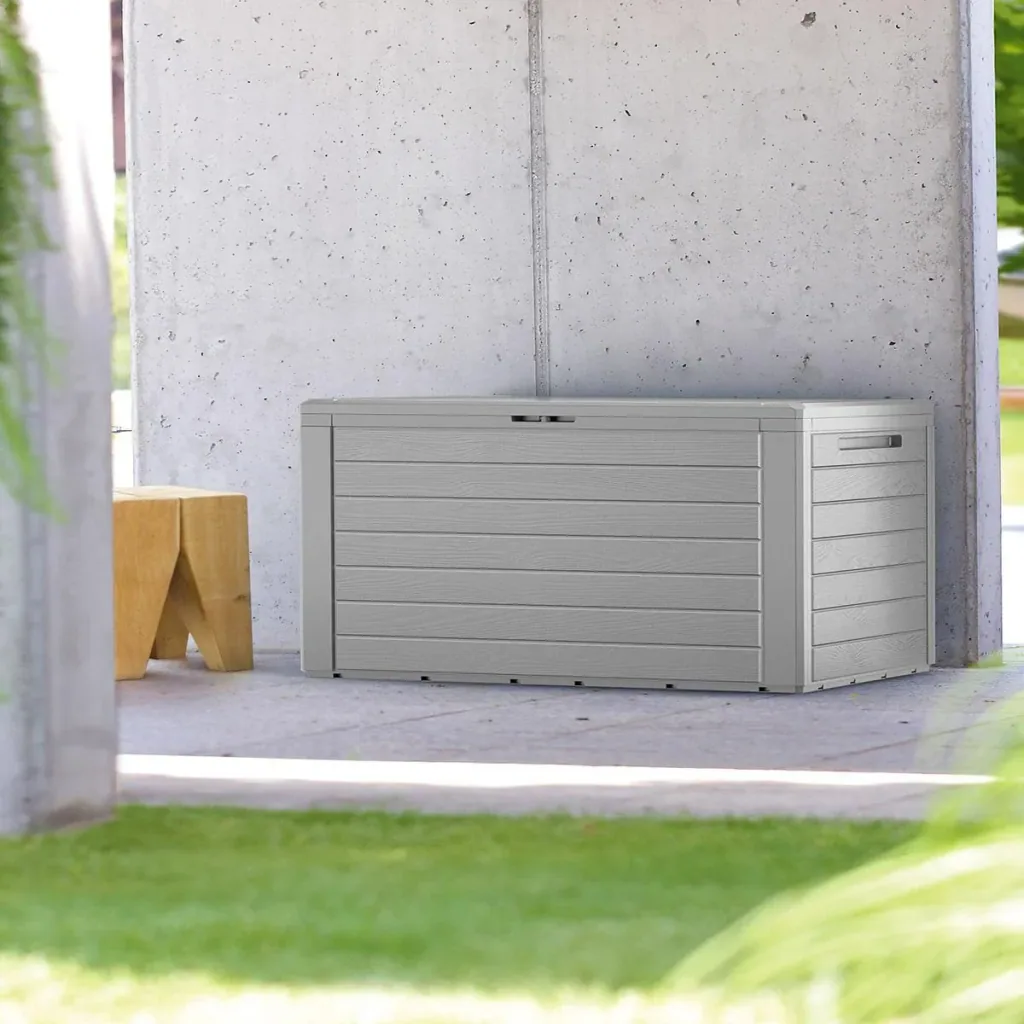 NL Luxuriöse Aufbewahrungsbox - Grau - 120x46x57cm - Kunststoff