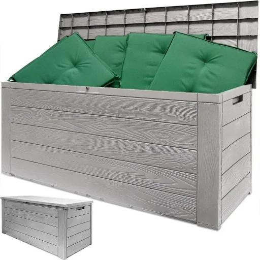 NL Luxuriöse Aufbewahrungsbox - Grau - 120x46x57cm - Kunststoff