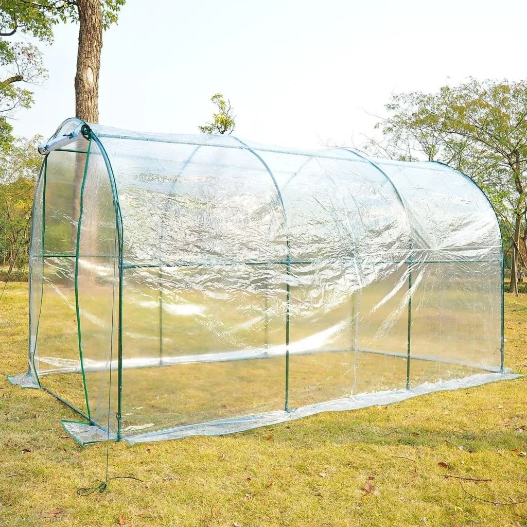 Foliengewächshaus 3,5x2x2m transparent mit Stahlrohrrahmen