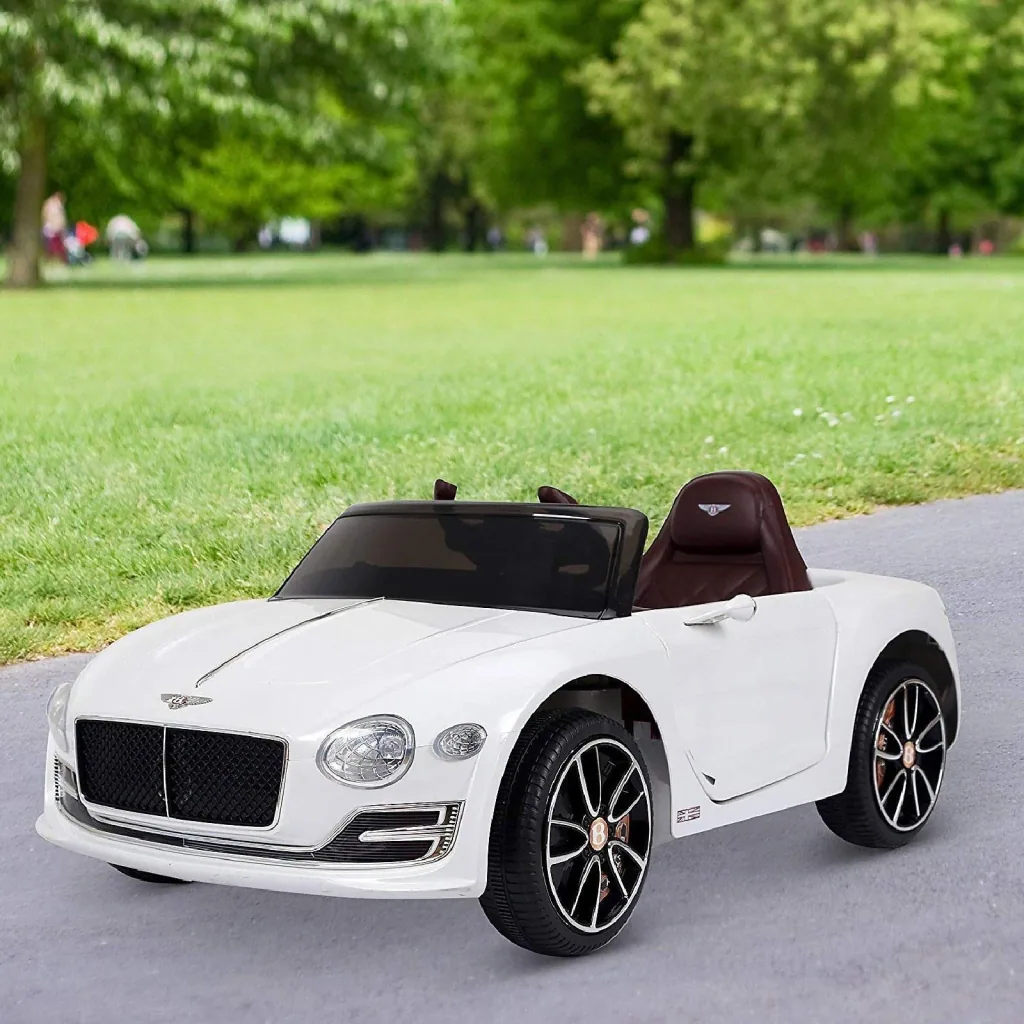 Kinderauto Kinderfahrzeug Elektroauto Bentley mit Fernbedienung Kinder Weiß