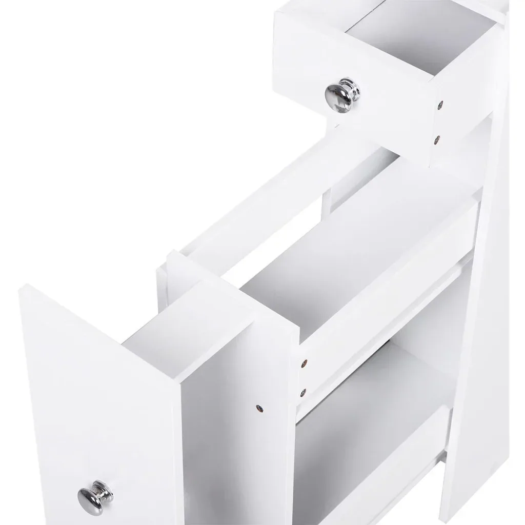 Schubladenschrank schmal weiß