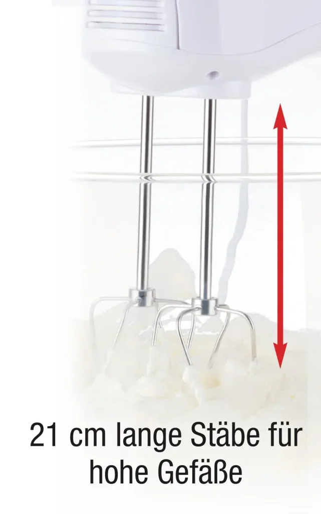 Handmixer mit XXL Rührstäben