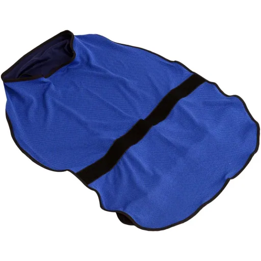 Hunde Kühlweste Kühljacke Cooling Vest schnelle Abkühlung Polyester Blau Ø56 x 60 cm