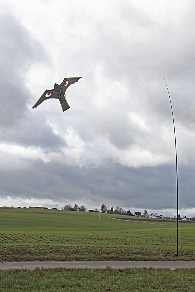Vogel Abwehr - Drache mit 9 m Stab